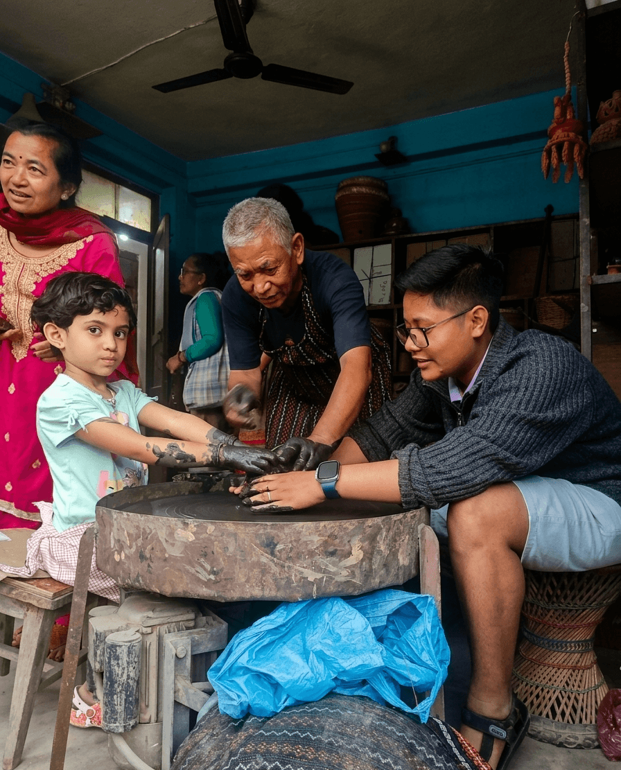 Pottery training session
