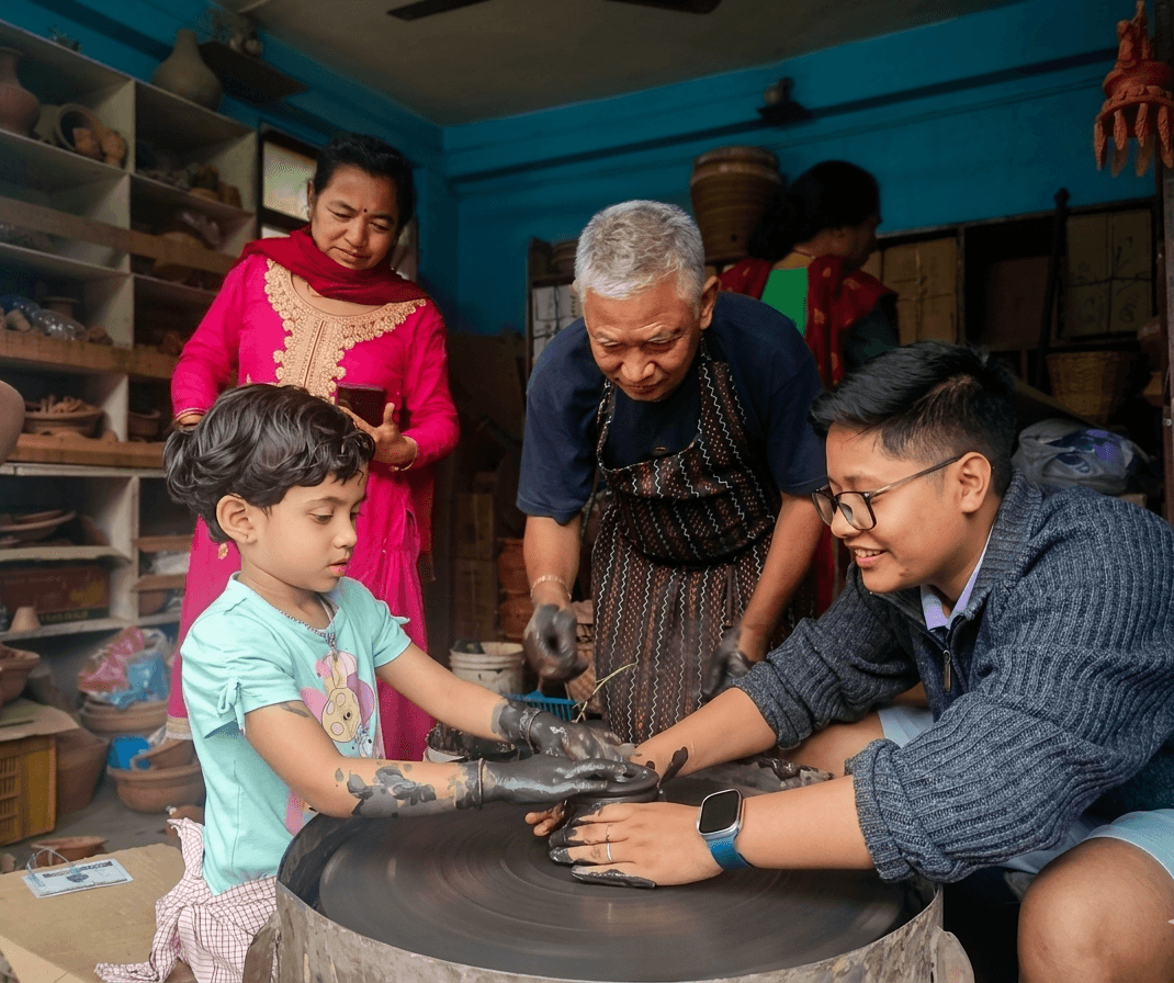 Pottery training session